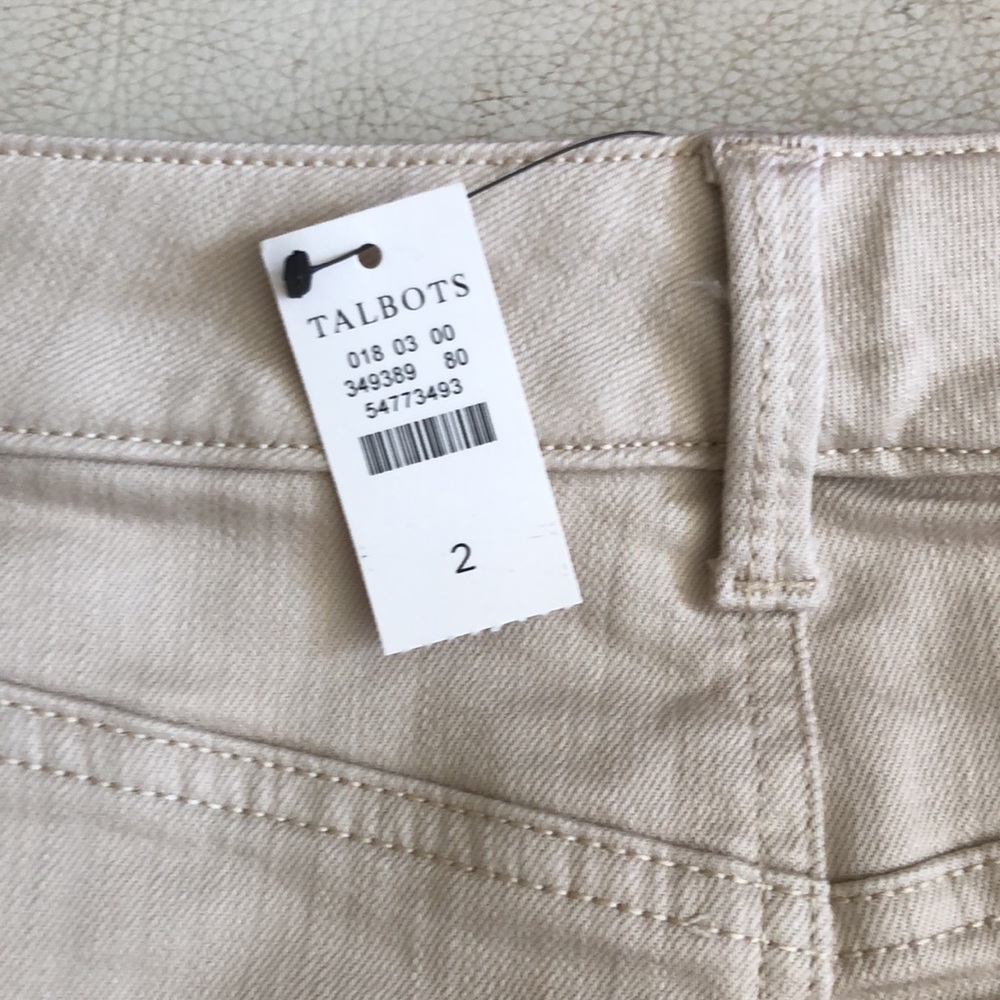 Talbots NWT light khaki denim pencil skirt - Picture 8 of 10